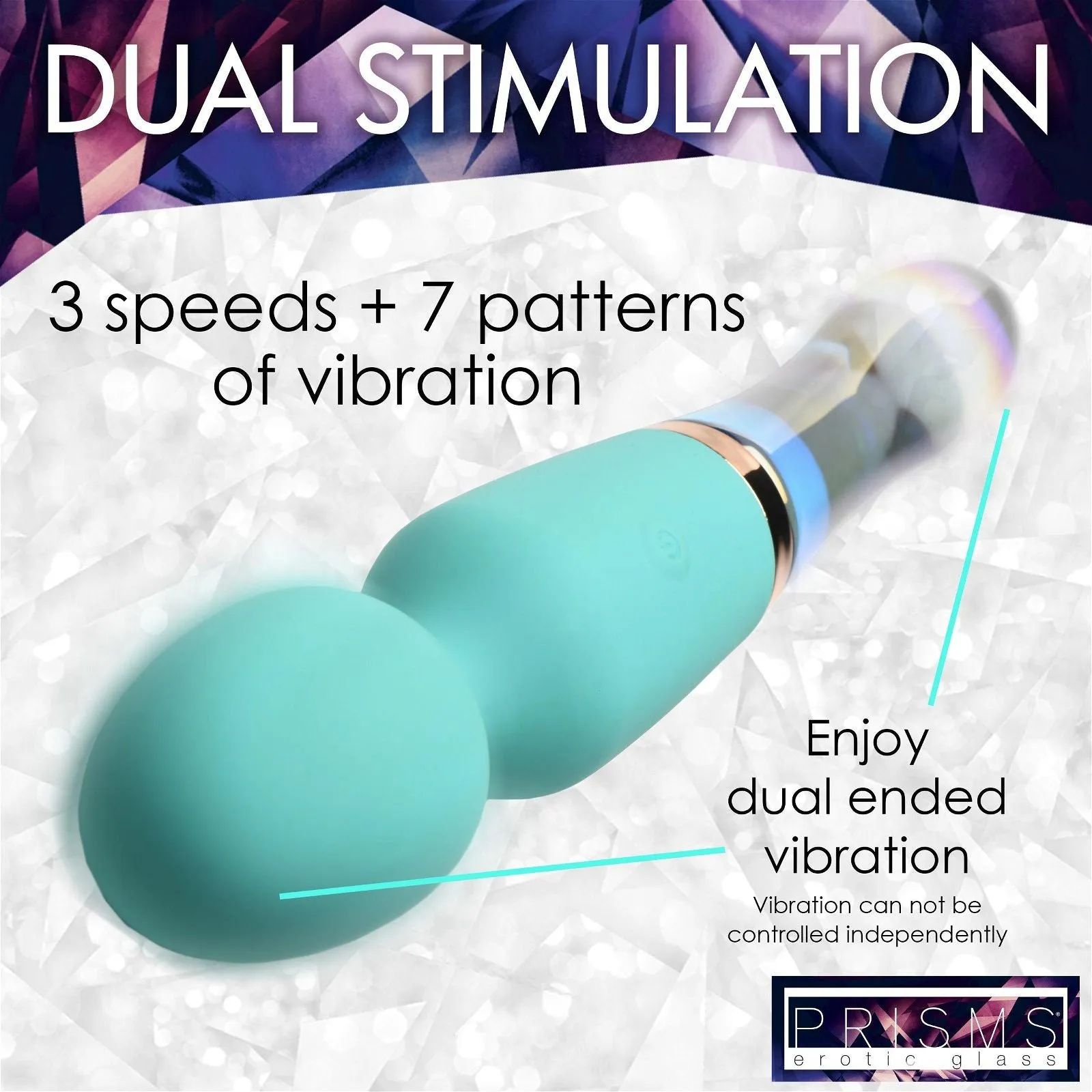 Prisms 10x Dual Ended Silicone & Glass Wand