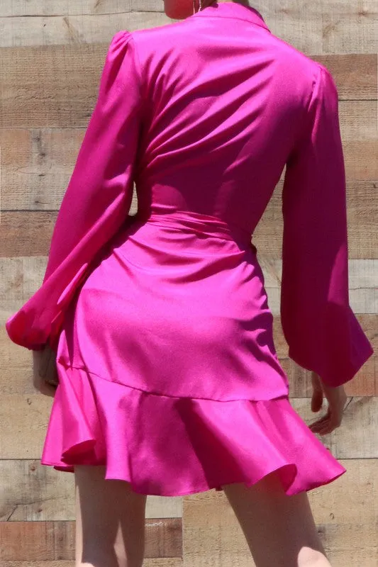 Prissy Wrap Mini Dress