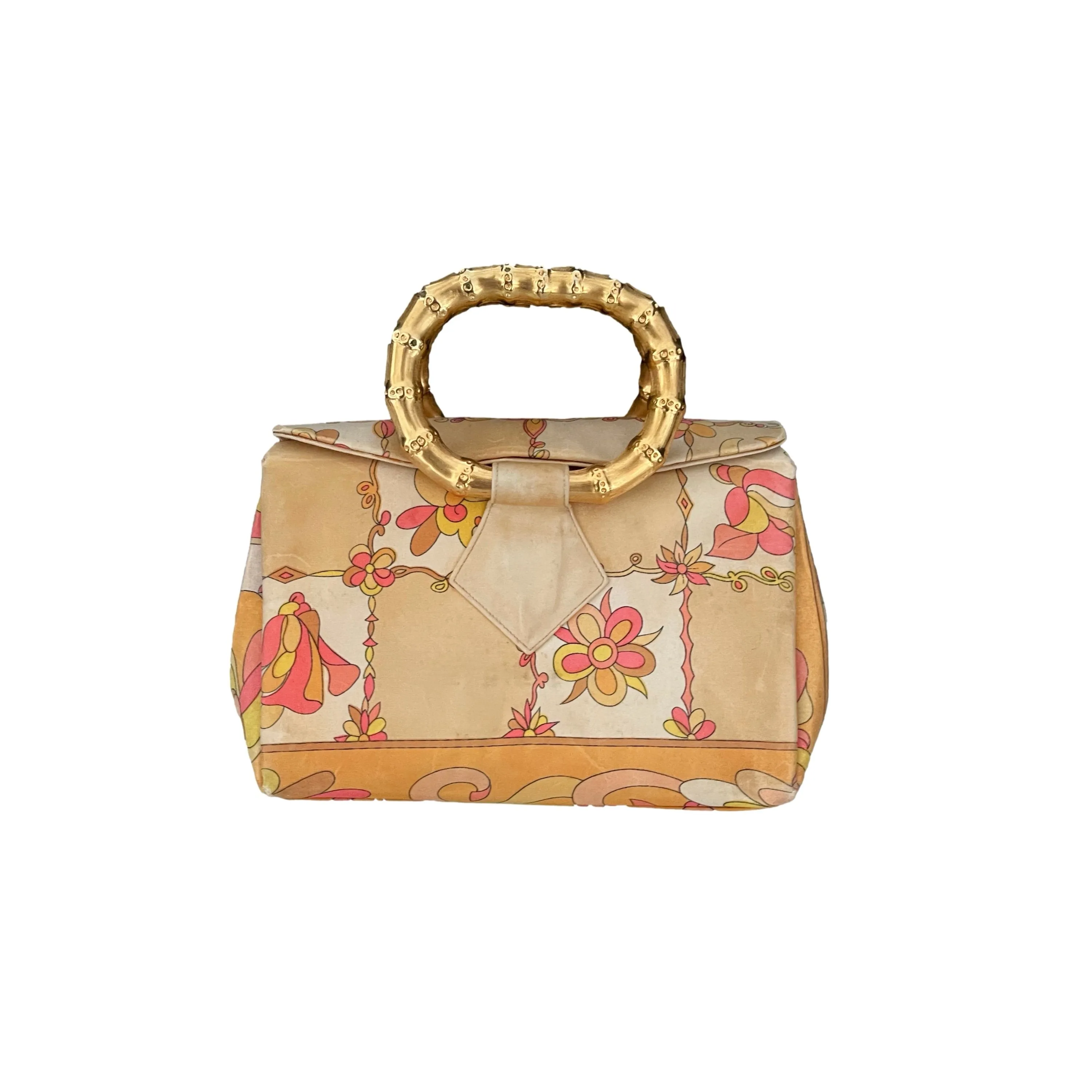 Pucci Yellow Ring Handle Bag