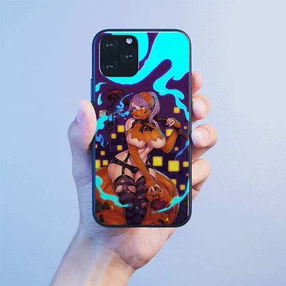 Pumpkin Girl LED Case for iPhone