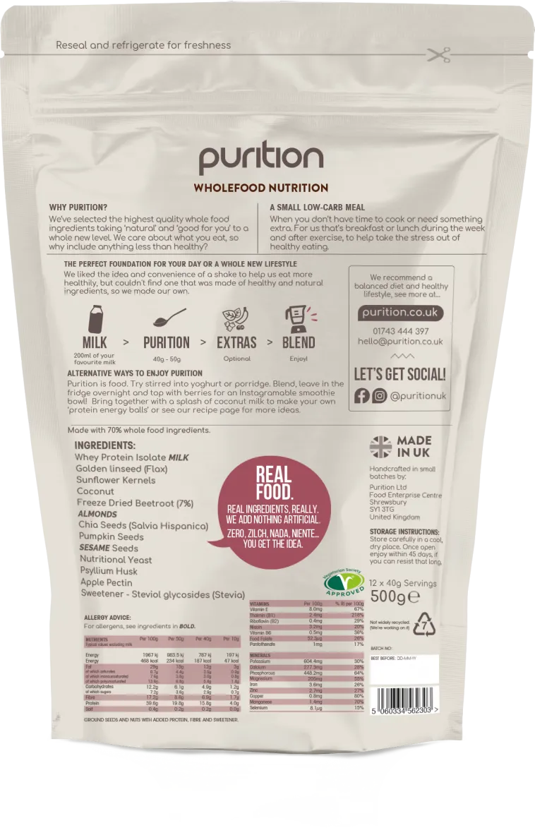Purition Wholefood Nutrition Beetroot 500g