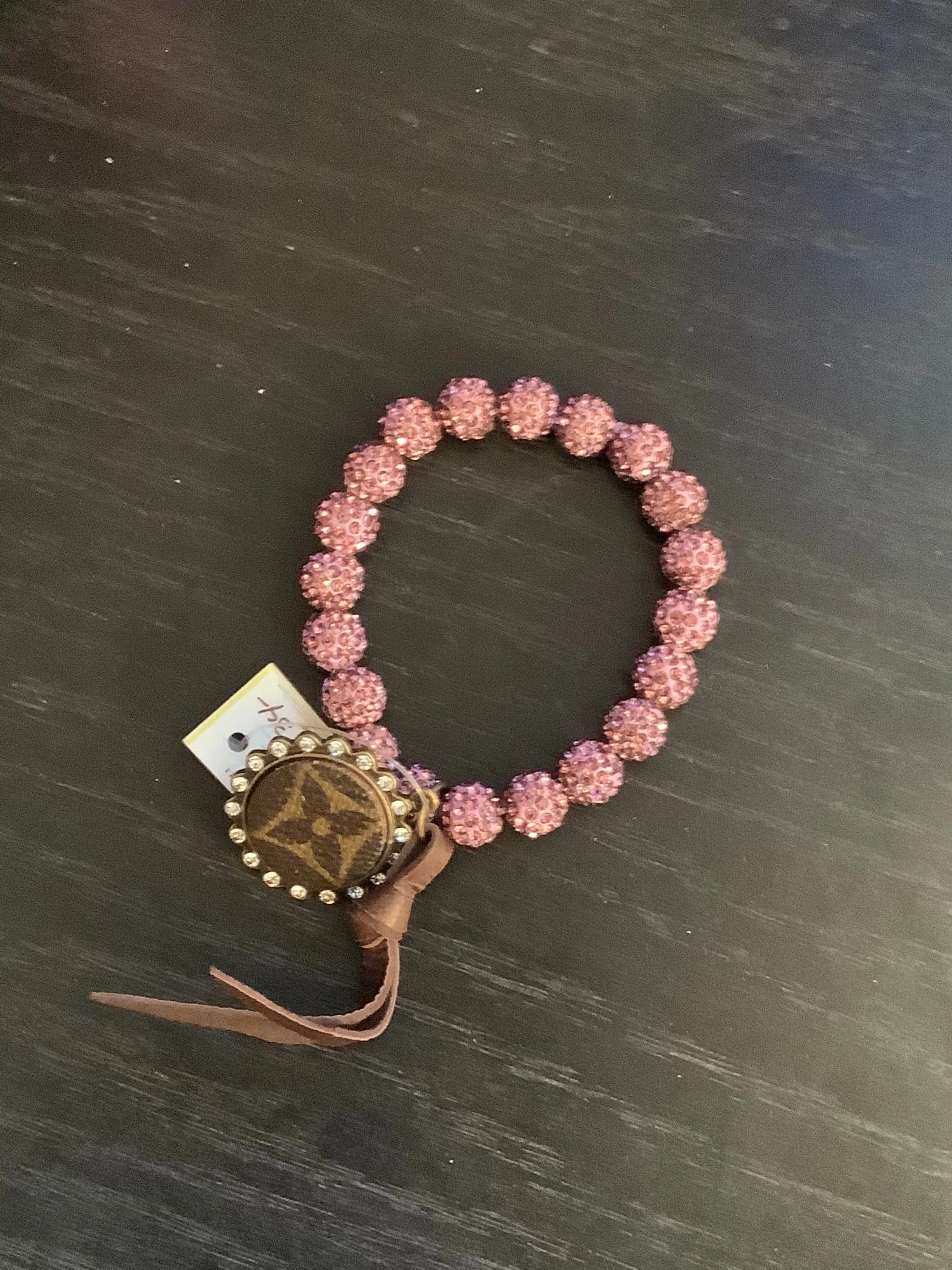 Purple sparkle upcycle bracelet