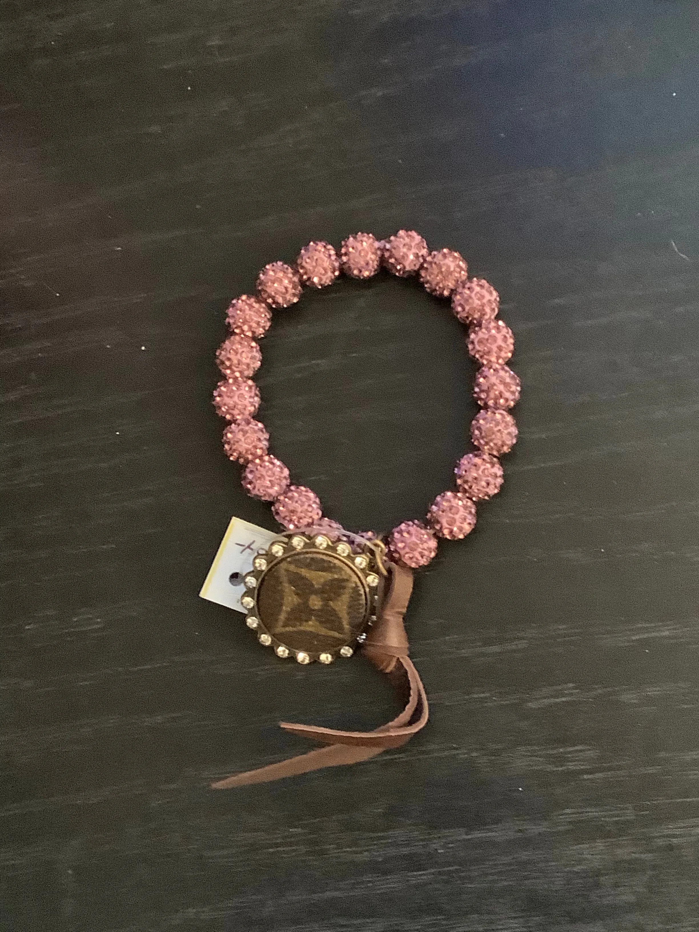 Purple sparkle upcycle bracelet