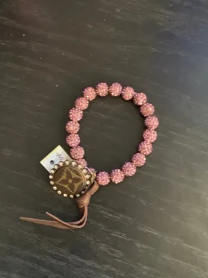 Purple sparkle upcycle bracelet
