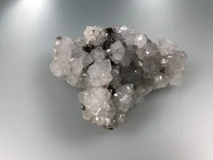 Quartz and Sphalerite with Chalcopyrite, Sub-Rosiclare Level, W.L. Davis/Deardorff Mine, Ozark-Mahoning Company, CIR District, Southern Illinois, Mined c. 1950's ex. Louis Lafayette Collection #761, Small Cabinet 3.0 x 6.5 x 10.0 cm, $125. Online 10/9.