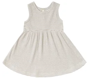 Quincy Mae Fog Stripe Ribbed Tank Dress