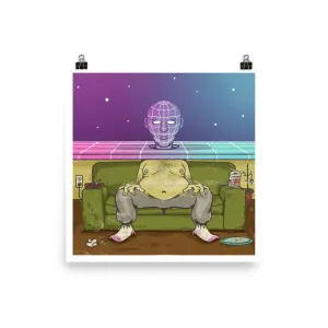 "Head In The Metaverse" Pop Wonder Art Print - 12in x 12in