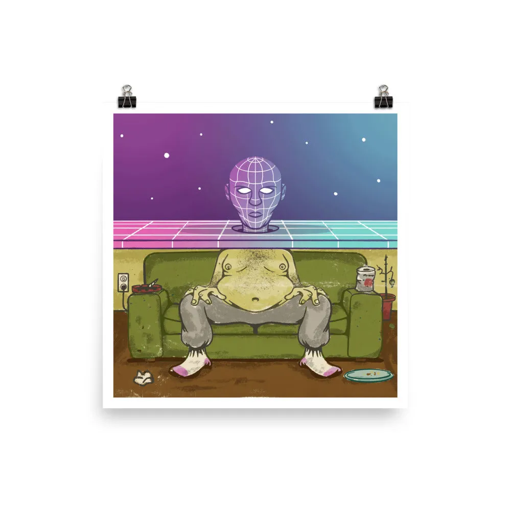 "Head In The Metaverse" Pop Wonder Art Print - 12in x 12in