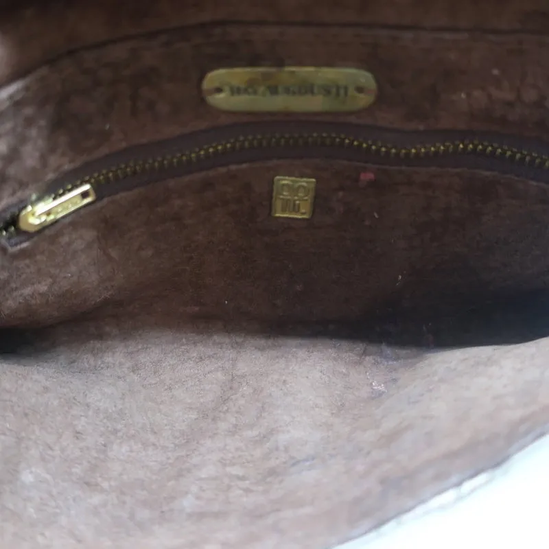 R&Y Augousti Clutch Brown Snakeskin & Stingray Evening Bag