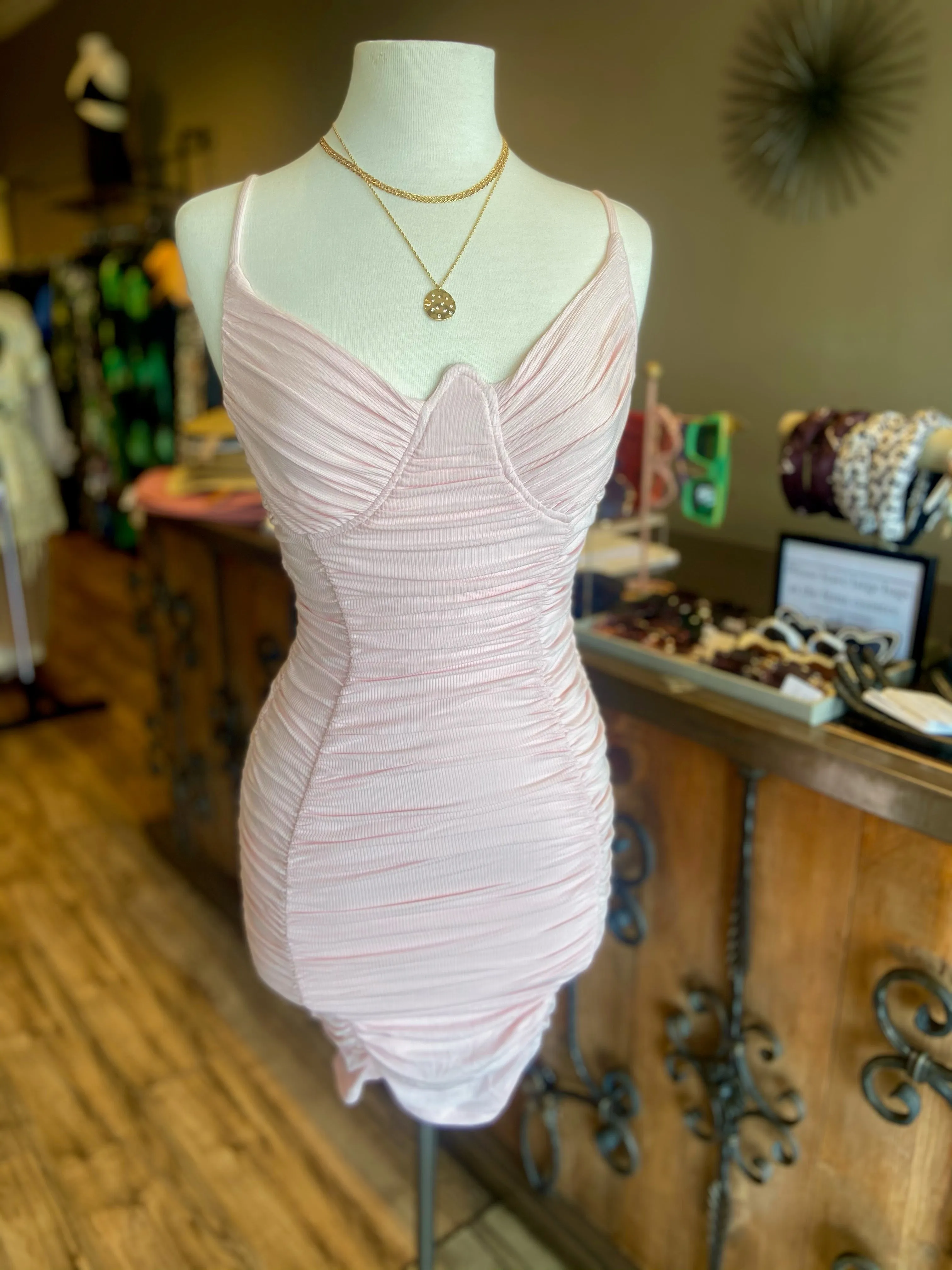 Rayon Rib Scrunge Dress FINAL SALE