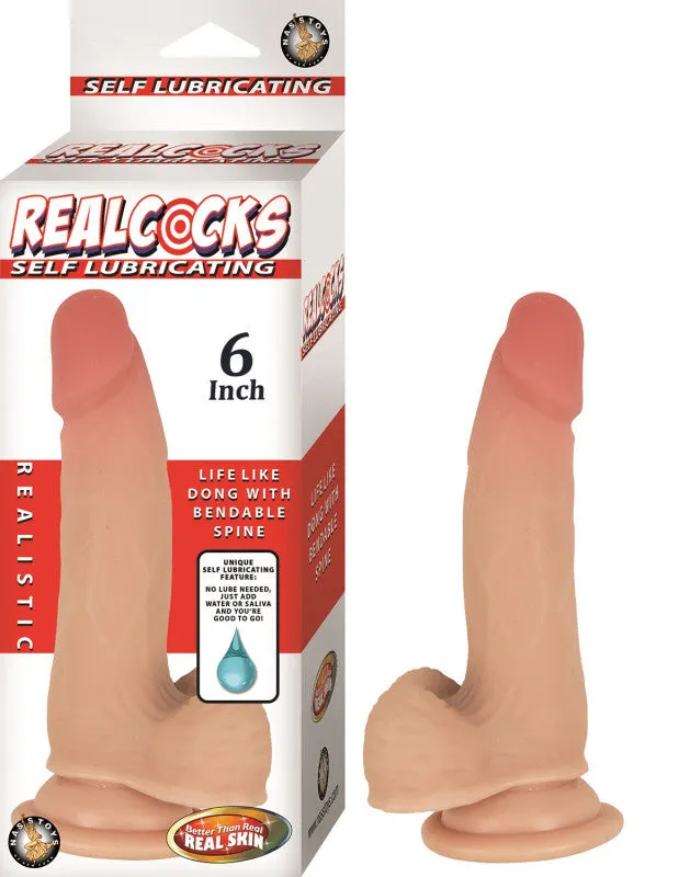 Reals Self Lubricating Dong - 6 Inch - Flesh