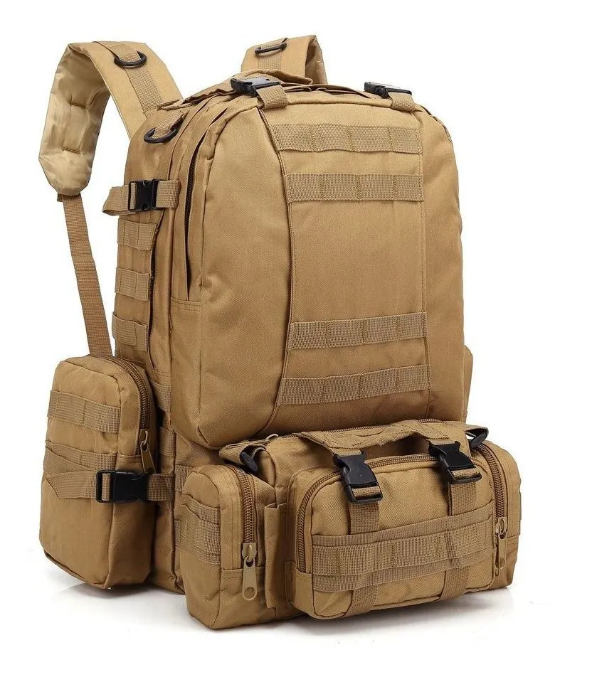 RECON GS2 MOLLE 600D Tactical  R72  3-day Assault Pack with 3 x Detachable Pouches