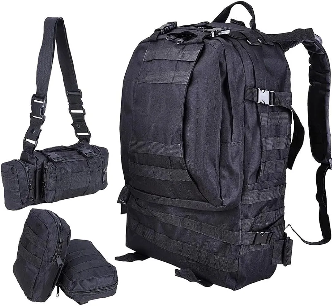 RECON GS2 MOLLE 600D Tactical  R72  3-day Assault Pack with 3 x Detachable Pouches