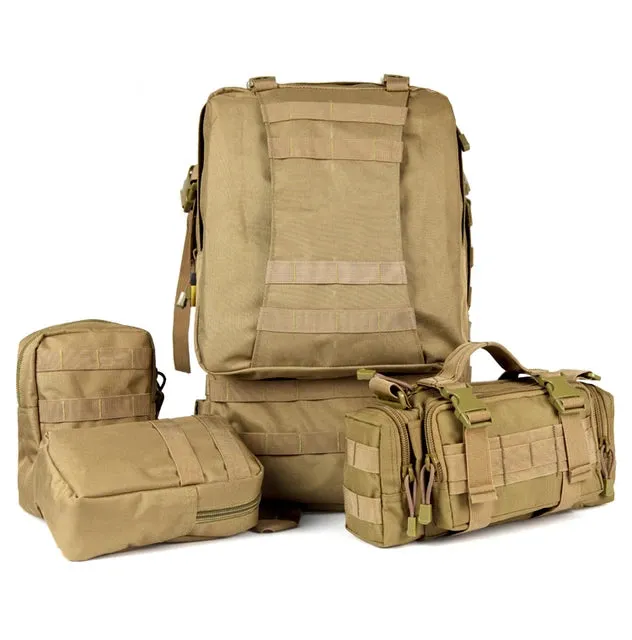 RECON GS2 MOLLE 600D Tactical  R72  3-day Assault Pack with 3 x Detachable Pouches
