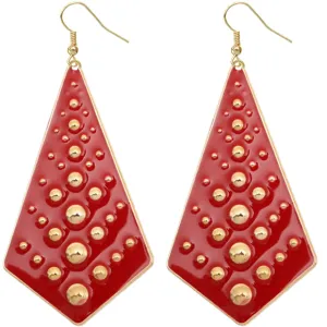 Red Bubble Necktie Dangle Earrings