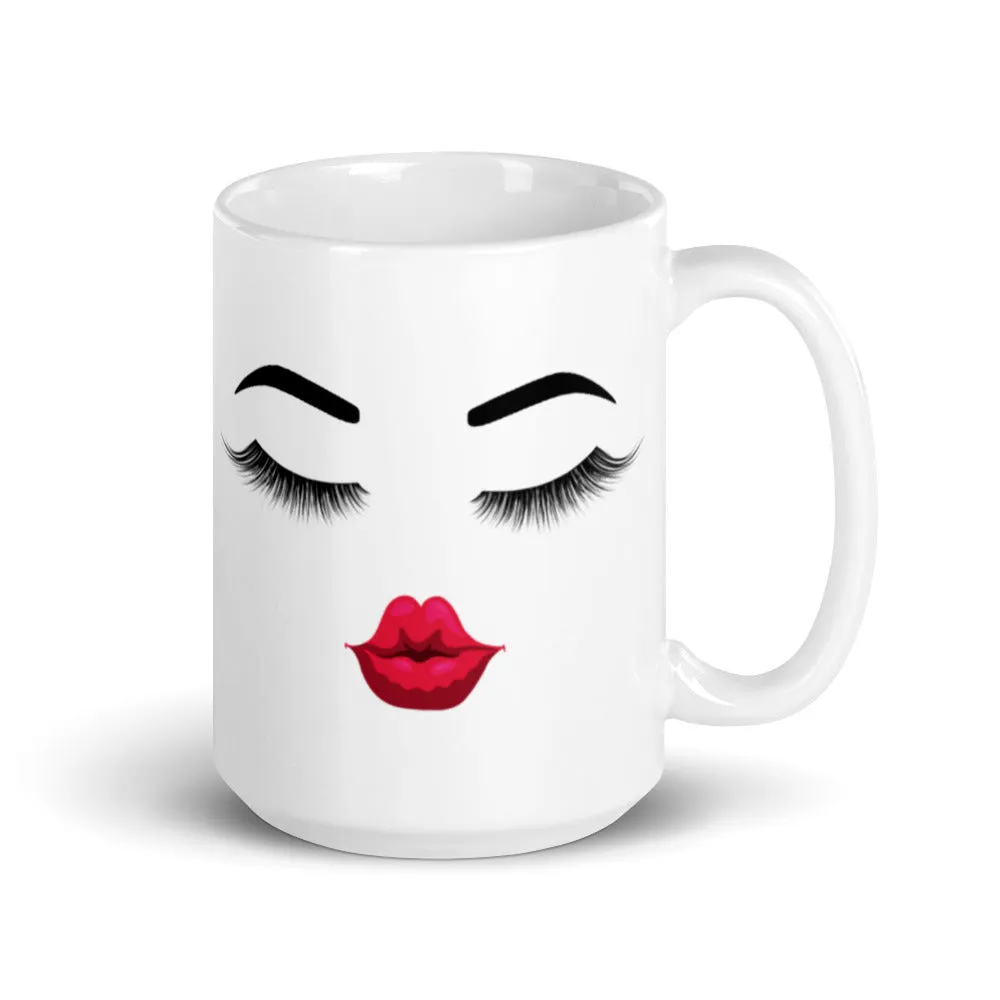 Red Lips and Lashes Mug