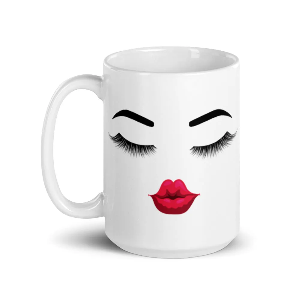 Red Lips and Lashes Mug