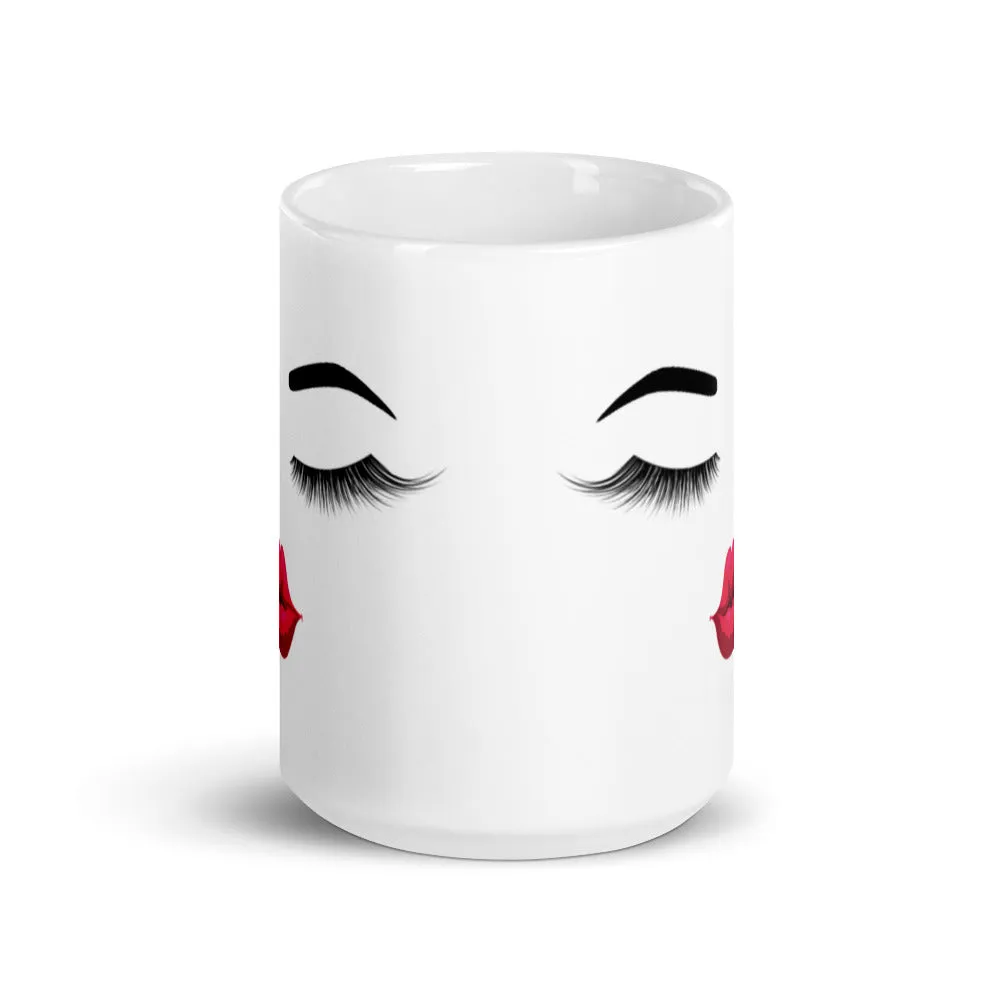 Red Lips and Lashes Mug