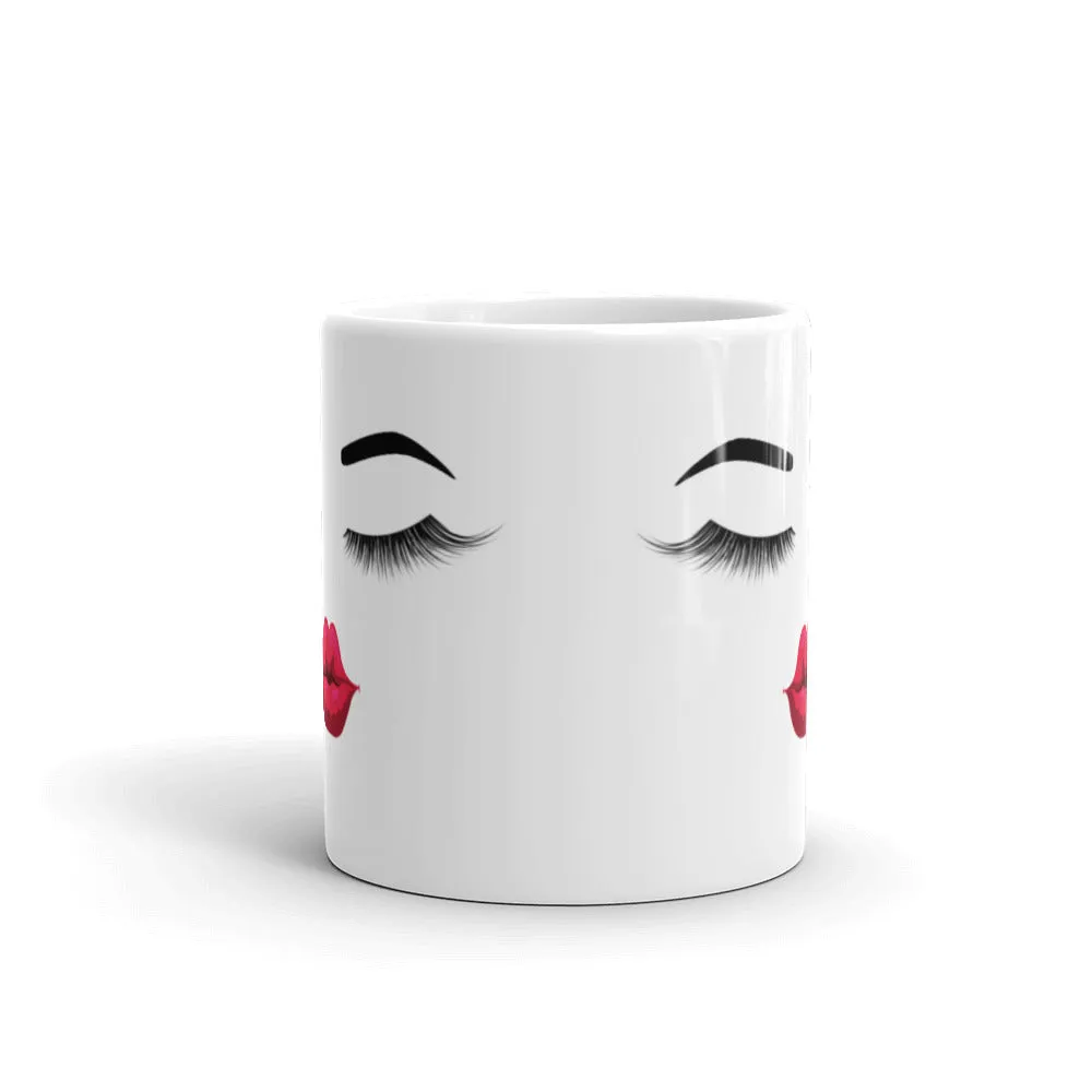Red Lips and Lashes Mug