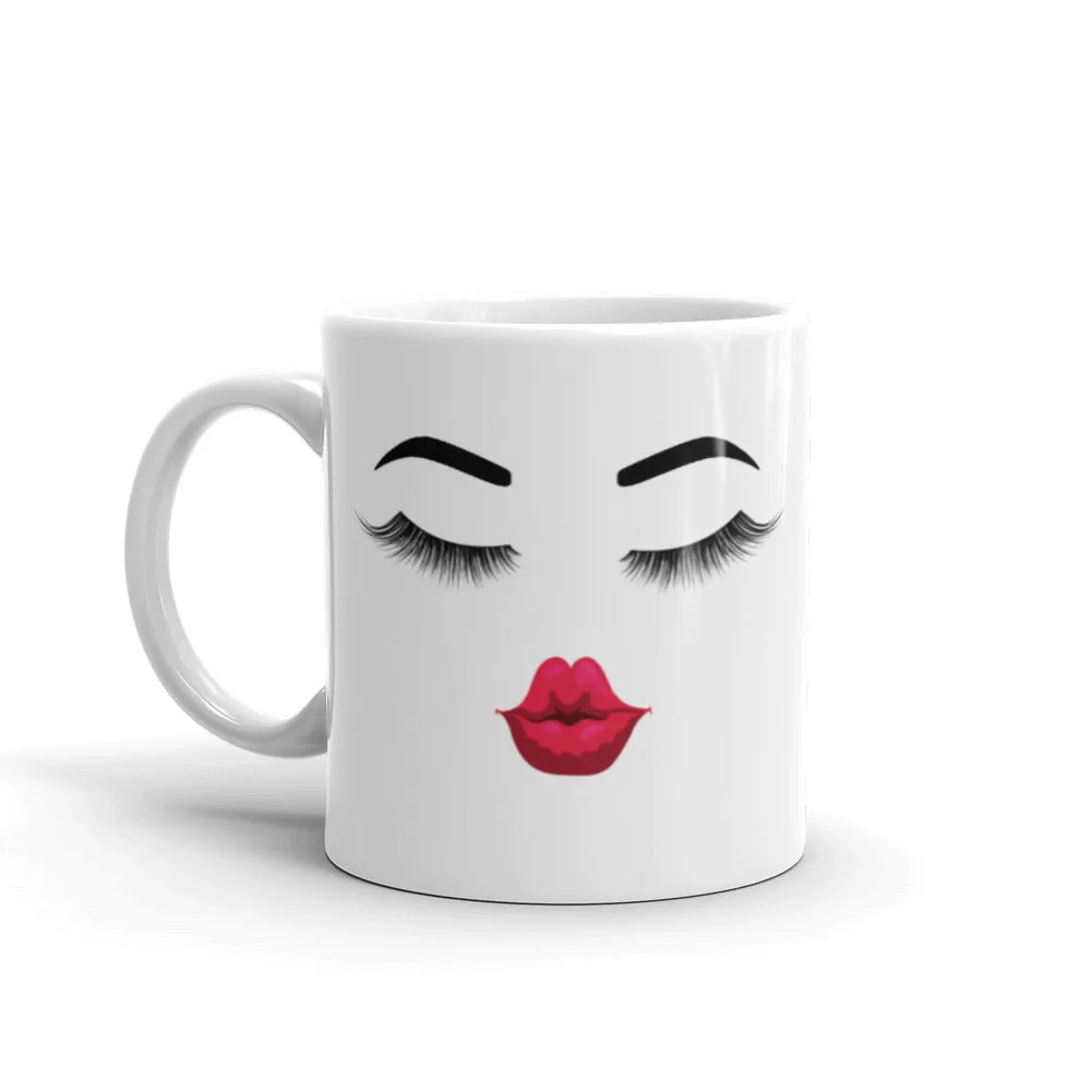 Red Lips and Lashes Mug