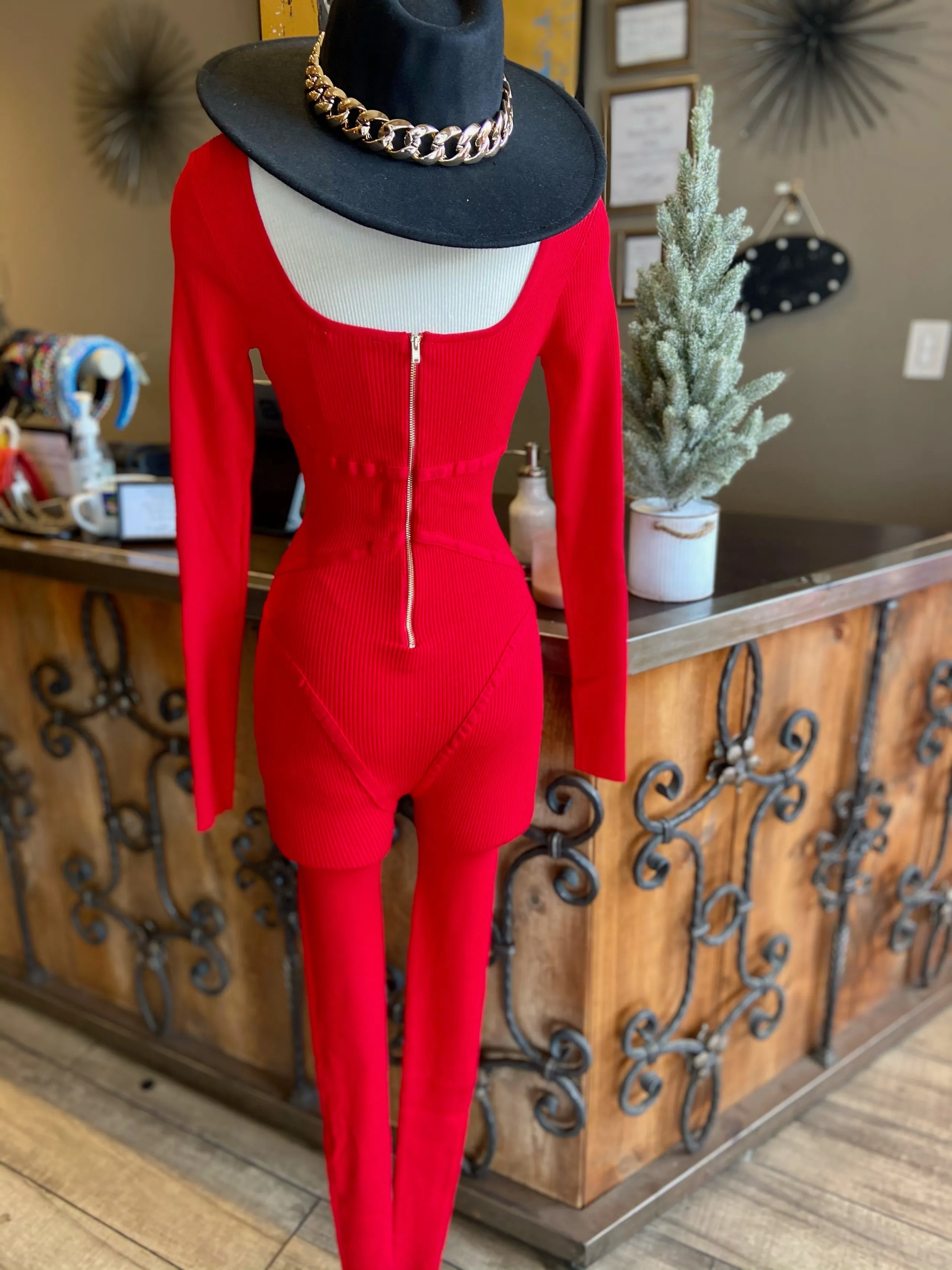 Red Long Sleve Jumper