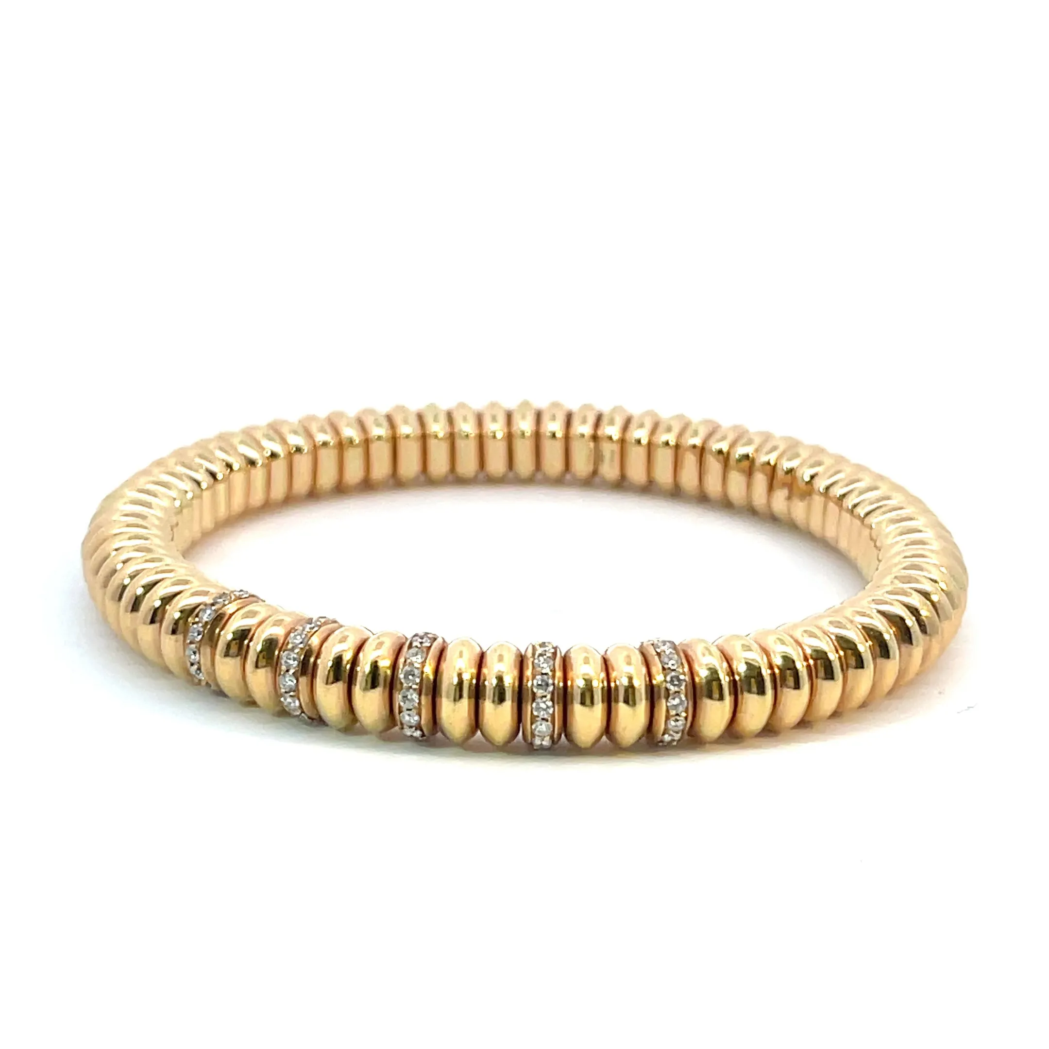 Ribbed Diamond Stretch Bracelet
