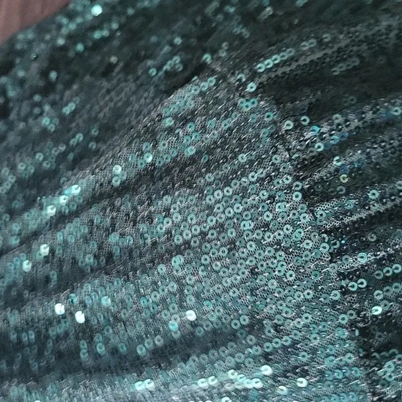 Ricarica emarld green Sequin baby doll dress