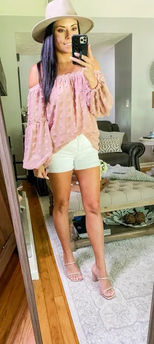 Rosé All Day Off The Shoulder Top