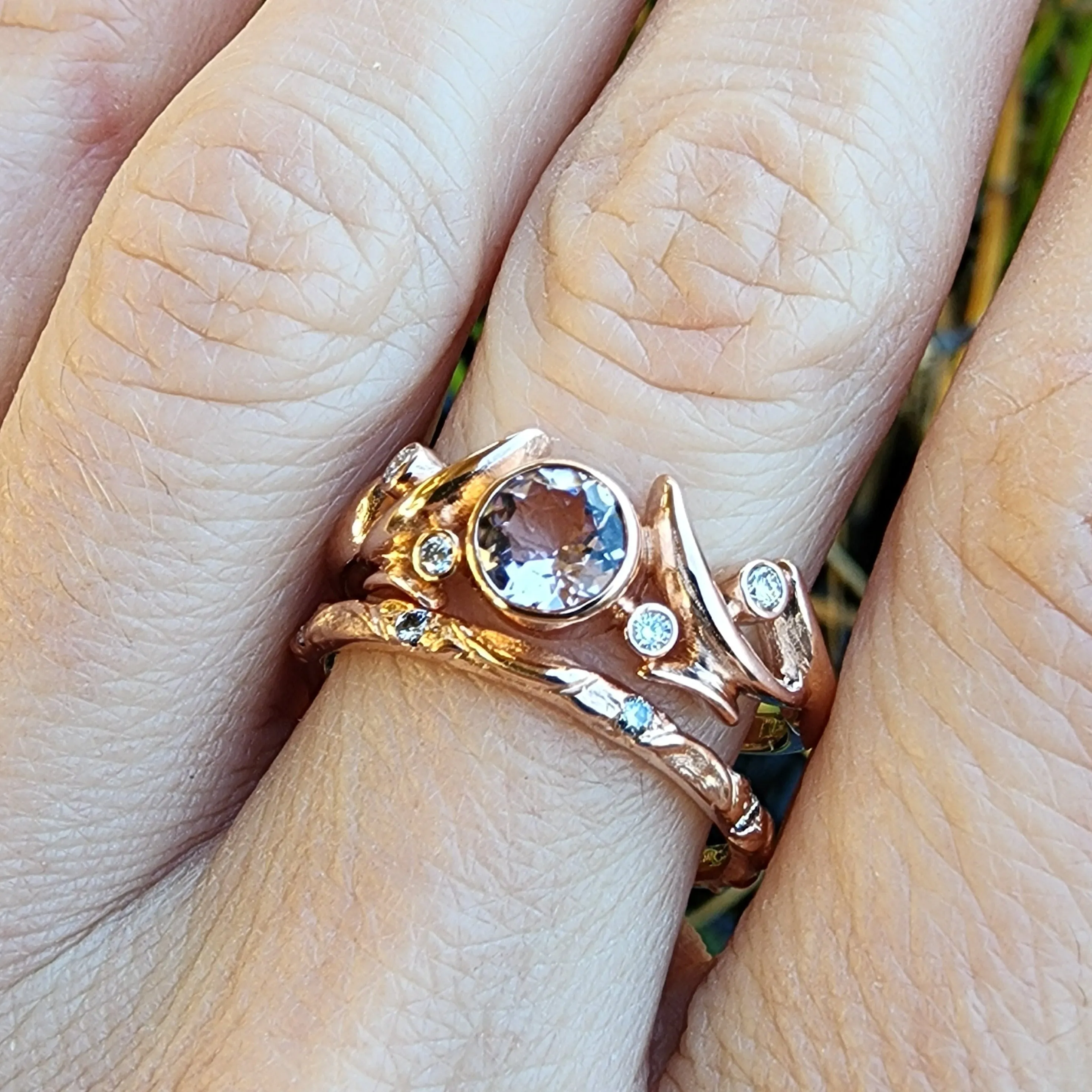 ROSE GOLD & MORGANITE SET