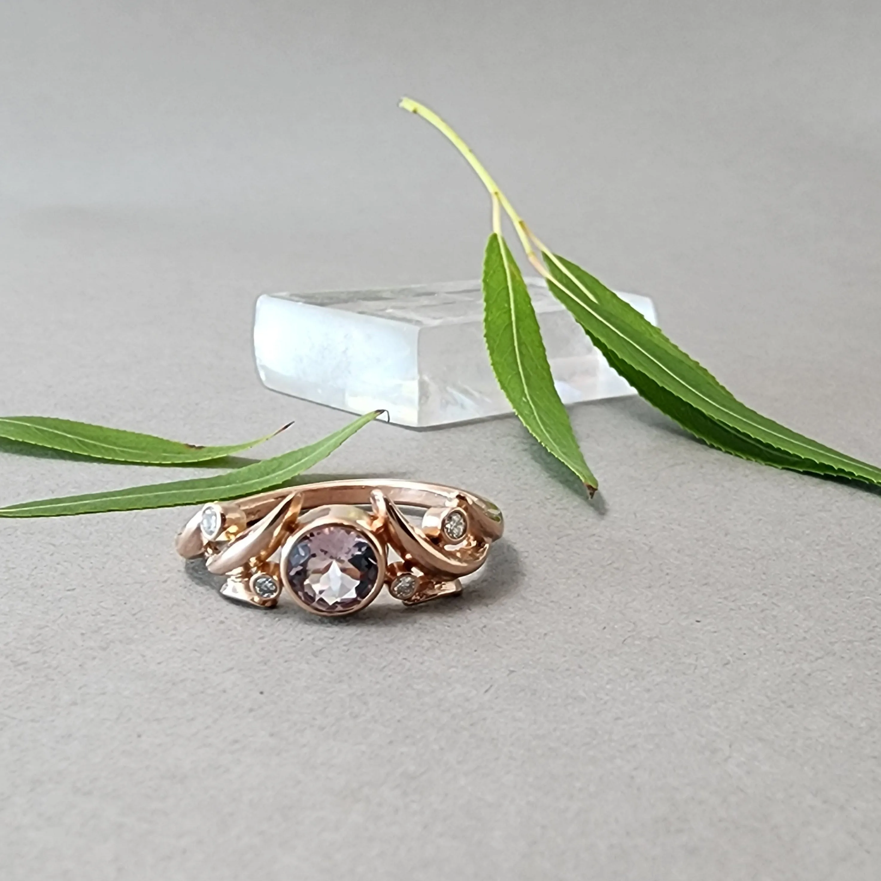 ROSE GOLD & MORGANITE SET