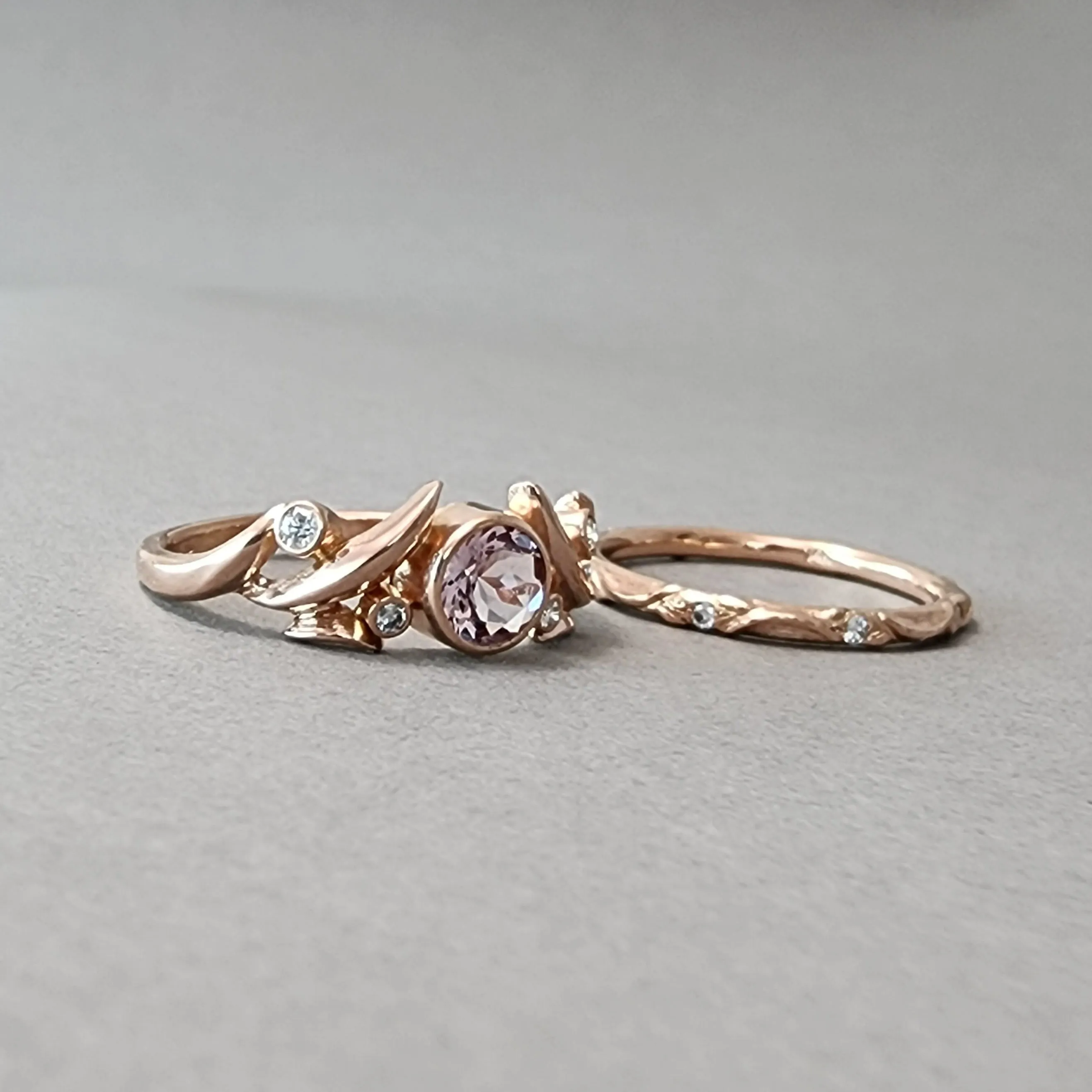 ROSE GOLD & MORGANITE SET