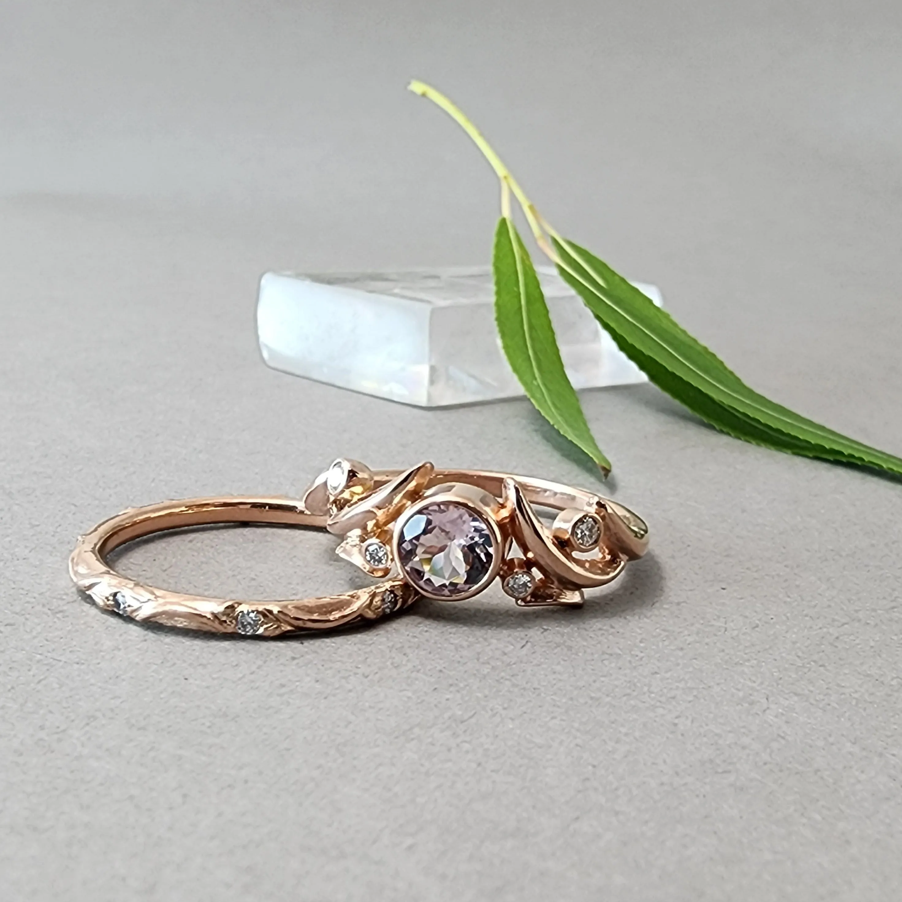 ROSE GOLD & MORGANITE SET