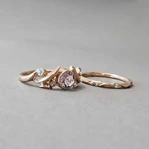 ROSE GOLD & MORGANITE SET