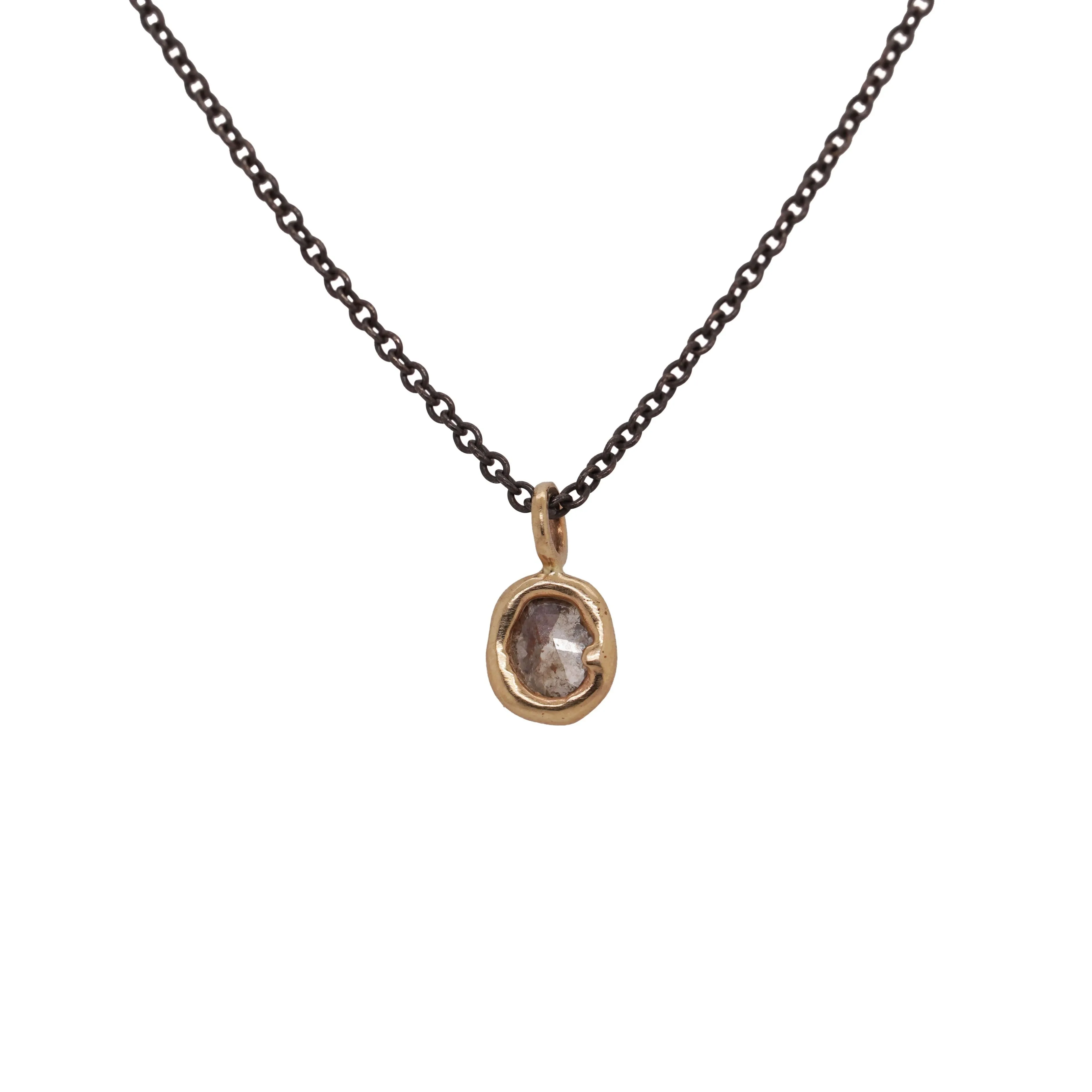 Rosecut Grey Diamond Portal Necklace