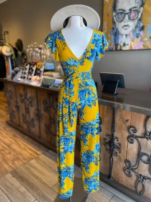 Ruffle Short Sleeve Backless Jumpsuit FINAL SALE