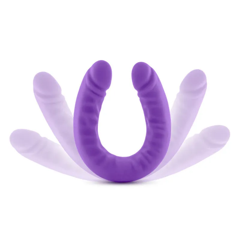 Ruse - 18 Inch Silicone Slim Double Dong - Purple