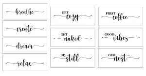 S0856 Small Sign Script Sayings -10 sayings