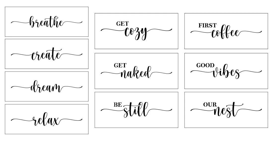 S0856 Small Sign Script Sayings -10 sayings