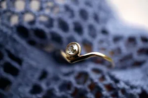 Salt and Pepper Diamond Pinky Ring