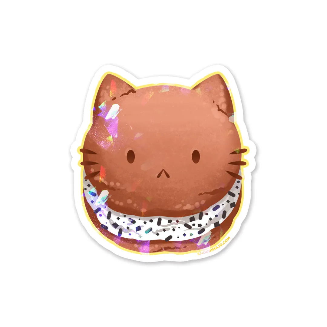 Sassy Kitties Summer Treats Ice Cream Sandwich Sparkly Sticker