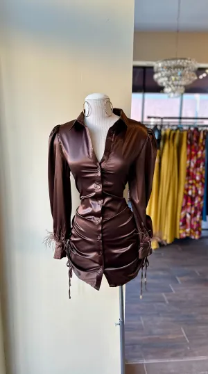 Satin Rouge With Feathers