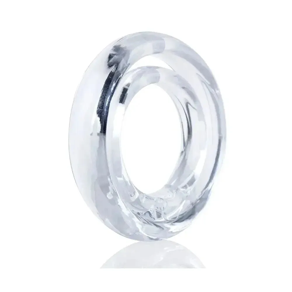 Screaming o Silicone Clear Cock and Ball Ring for Him