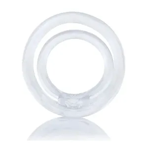 Screaming o Silicone Clear Cock and Ball Ring for Him