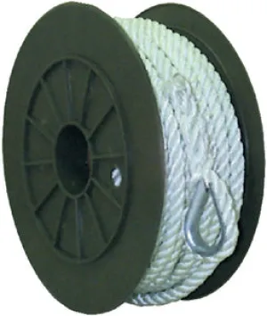 Seachoice Anchor Line Twisted Nylon 3/8"x100ft White 50-40711