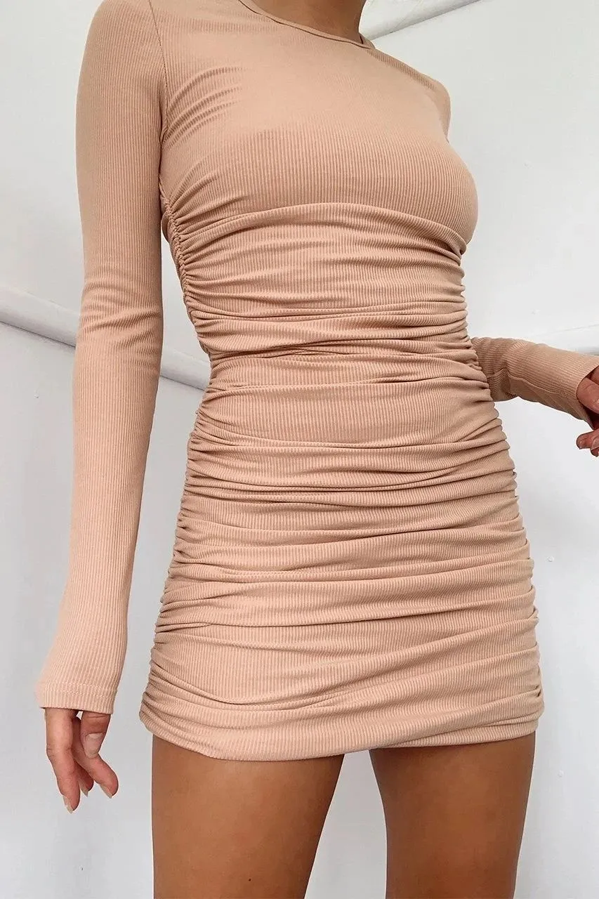 Sexy Round Neck Long Sleeves Bodycon Fall Dresses