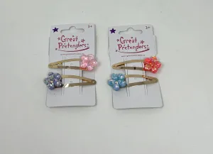 Shimmer Flower Hairclips