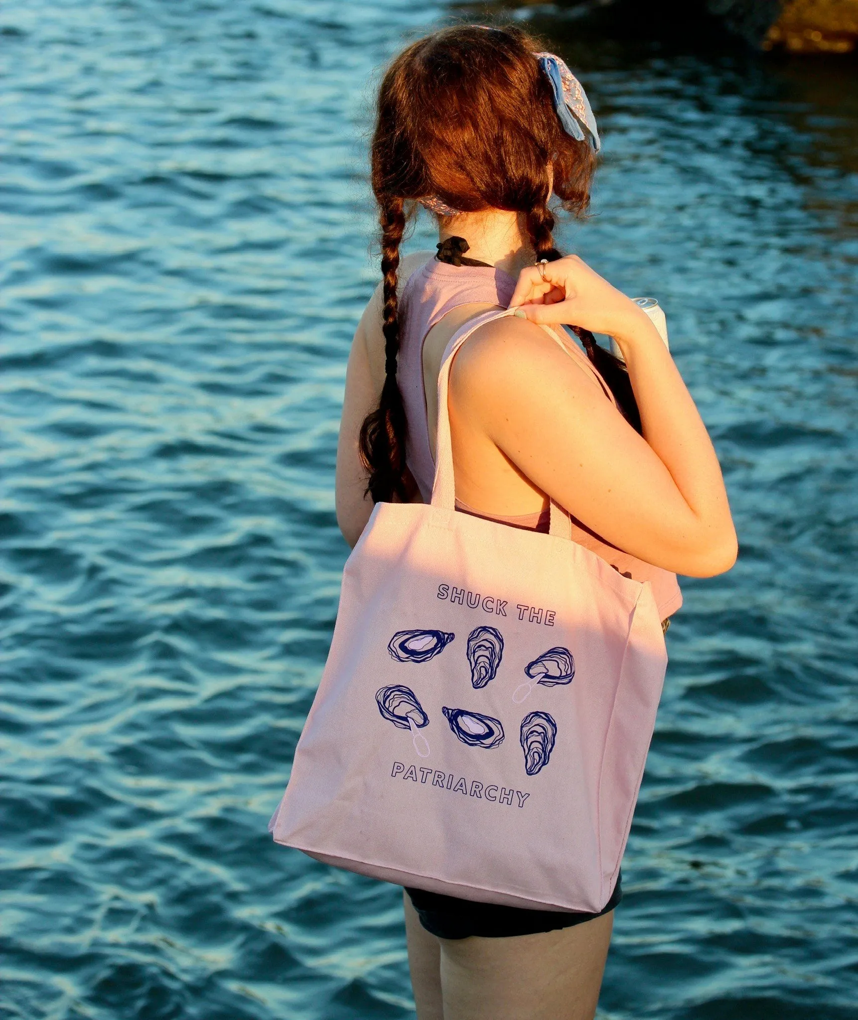 Shuck the Patriarchy Tote Bag