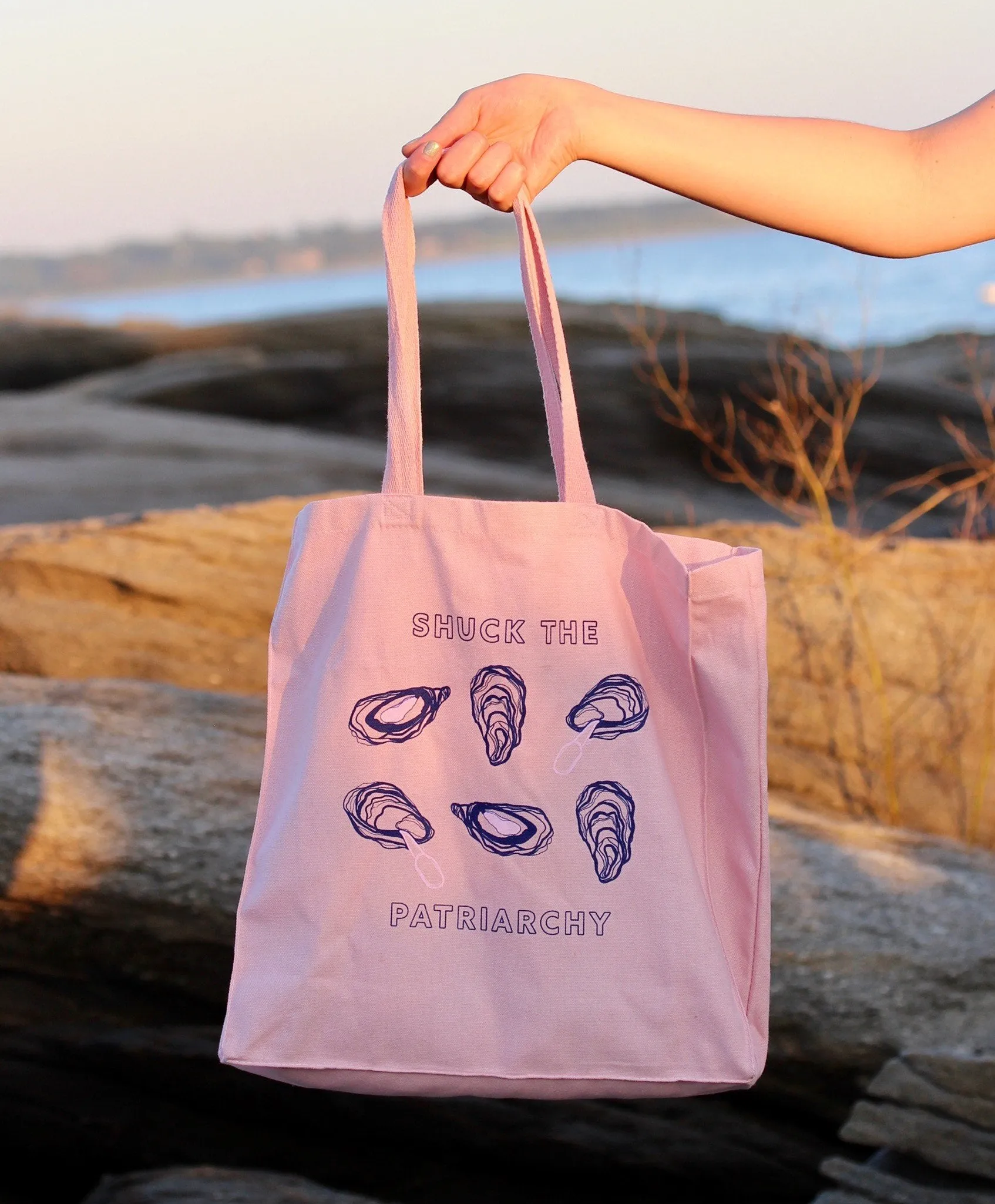 Shuck the Patriarchy Tote Bag