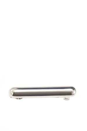 Silver Glossy Mini Bar Barrette