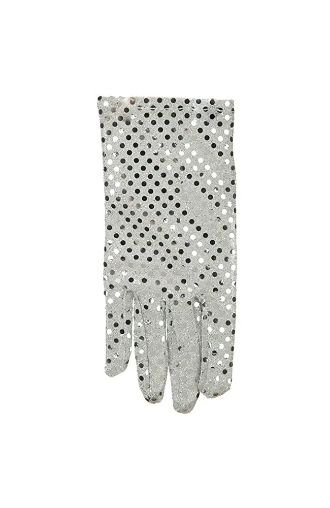 Silver Sequin Glove